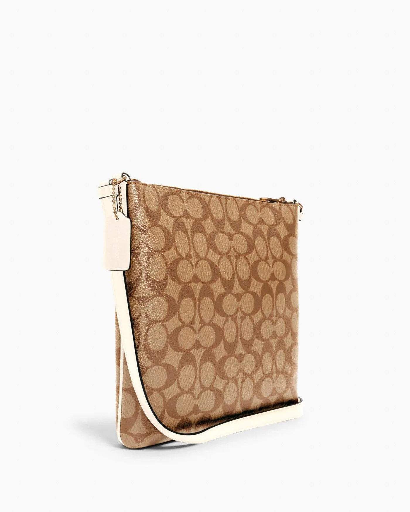 Coach Women's Khaki & Chalk Rowan File Bag In Signature Canvas