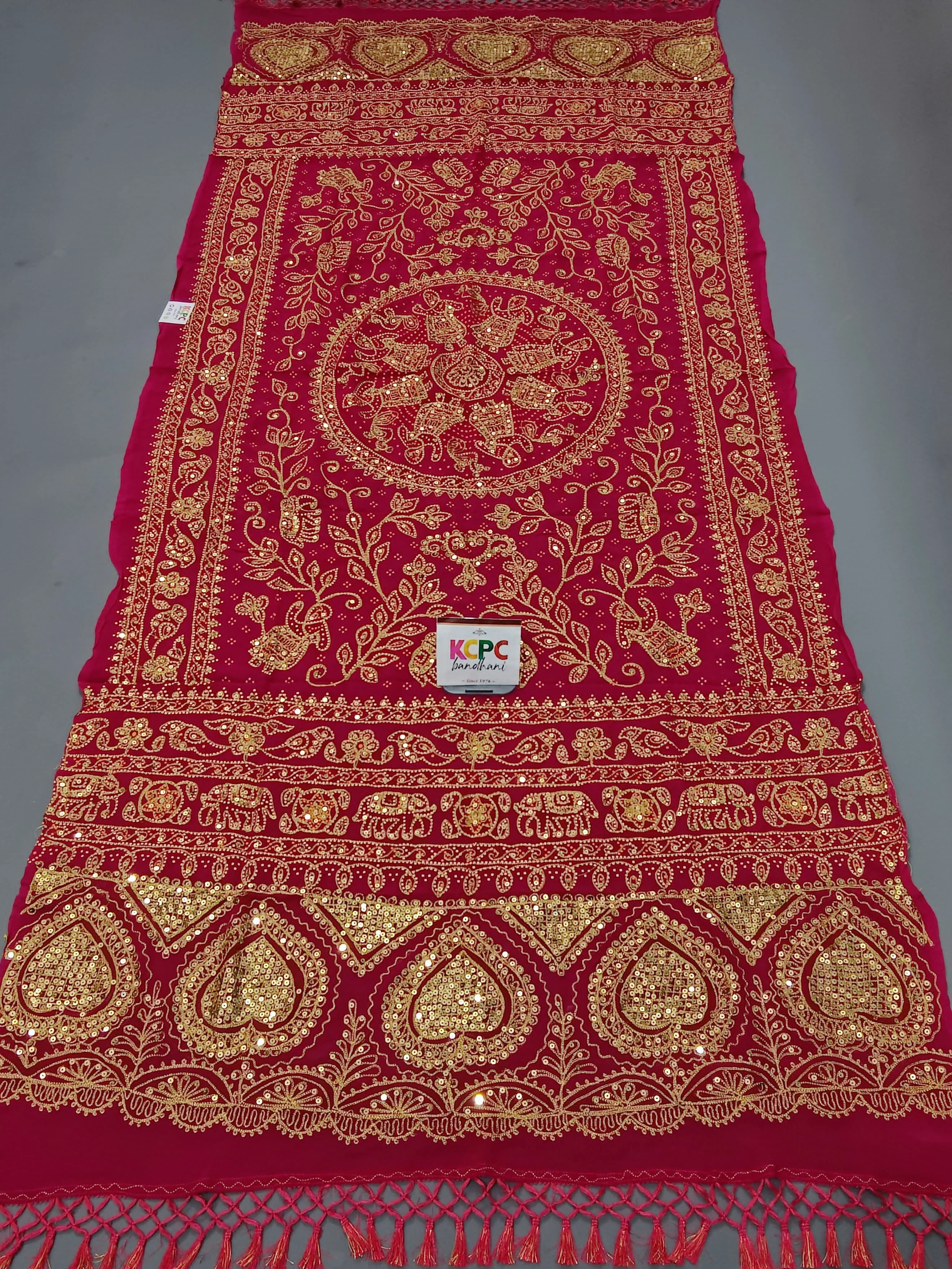 Latest Georgette Rajasthani Traditional Aara Tari handwork Dupatta Rani