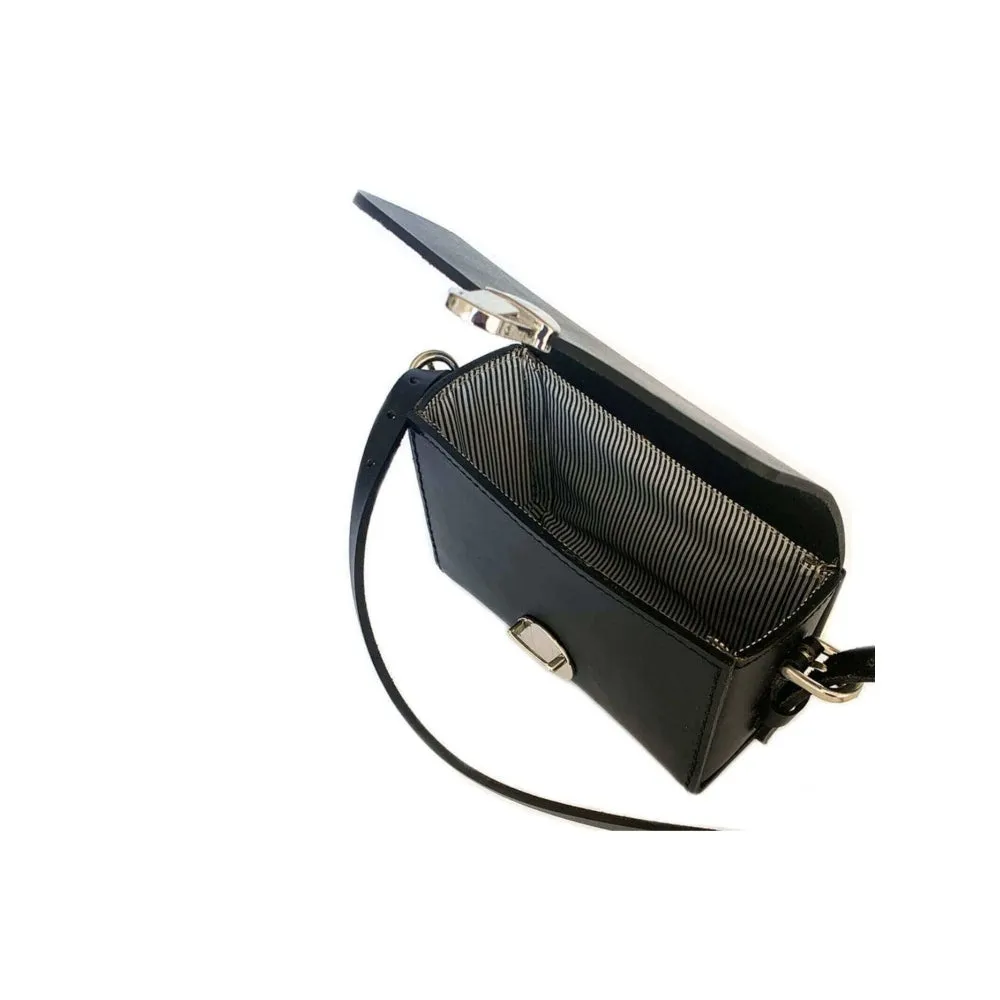 Nappa Dori Black Saddle Mini Sling