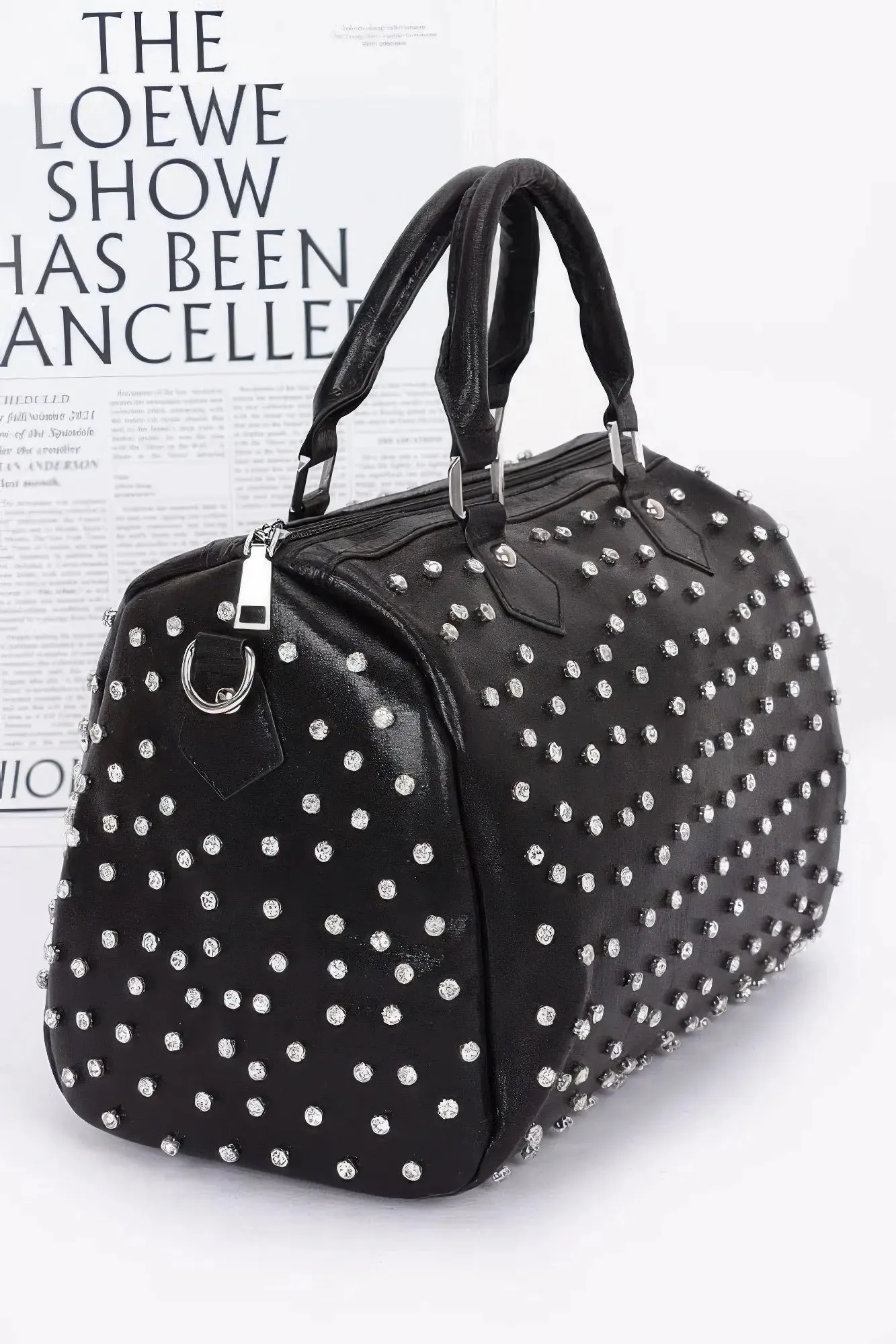 Rhinestone Studded Bowling Bag