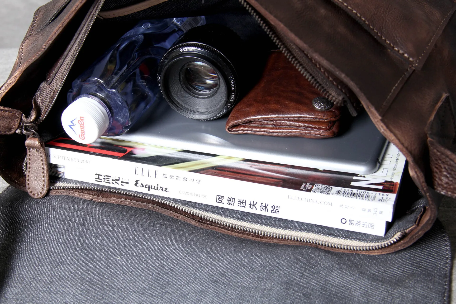 Vintage Casual Leather Crossbody Bags for Men