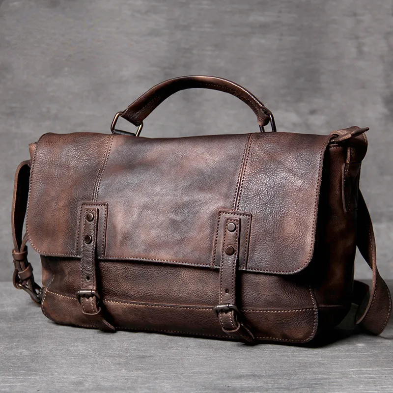 Vintage Casual Leather Crossbody Bags for Men