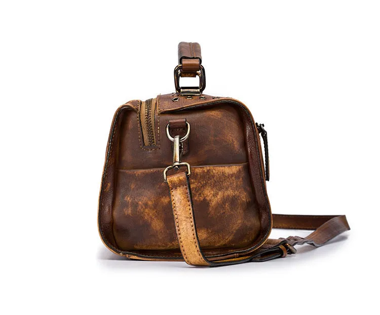 Vintage Large Storage Handmade Leather Handbags 2011