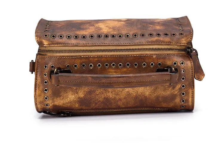 Vintage Large Storage Handmade Leather Handbags 2011