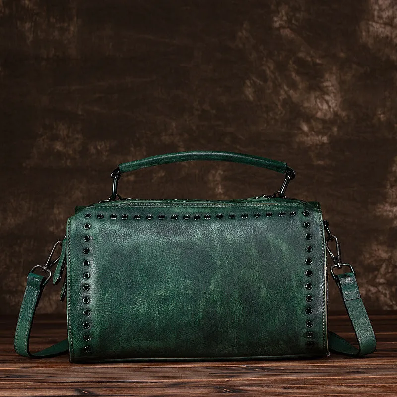 Vintage Large Storage Handmade Leather Handbags 2011