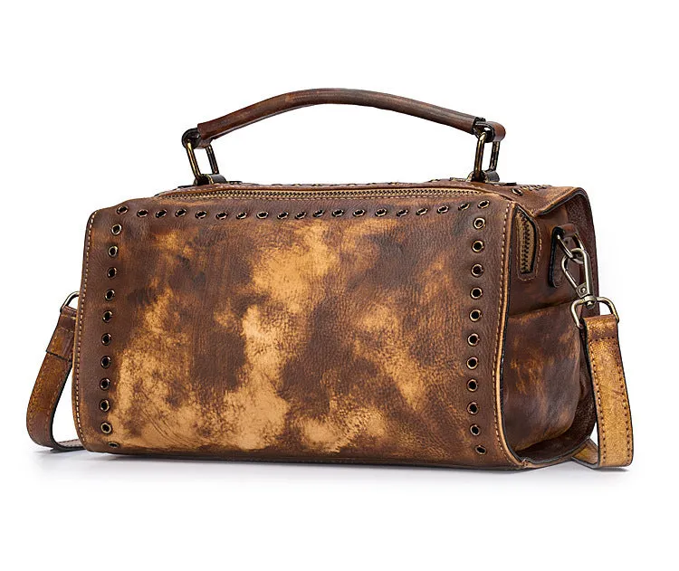 Vintage Large Storage Handmade Leather Handbags 2011