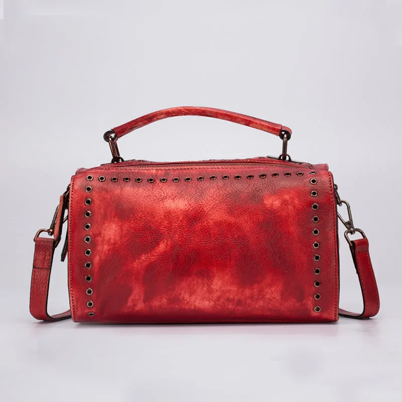 Vintage Large Storage Handmade Leather Handbags 2011