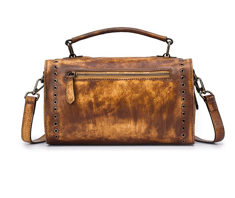 Vintage Large Storage Handmade Leather Handbags 2011