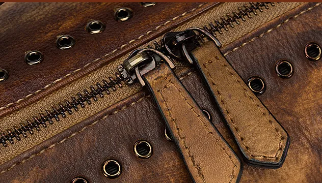 Vintage Large Storage Handmade Leather Handbags 2011