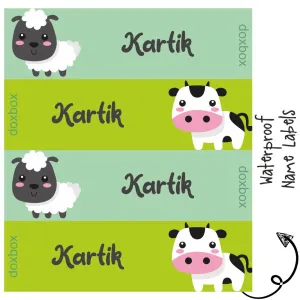 Waterproof Labels - Farm Animals